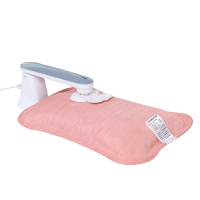 热水袋电热水袋充电防爆电暖宝毛绒可爱暖手宝女生卡通暖宝宝 新款兔尾巴[深粉色][可拆洗] [志高]品牌热水袋[已注水]