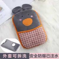 热水袋充电可爱暖水袋电暖宝热水袋注水暖手宝暖宝宝充电可爱 [安全防爆]口袋咔咔灰