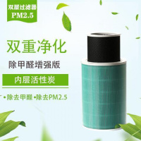 DIY自制空气净化器适配小米滤芯除甲醛增强版雾霾PM2.5二手烟 双层活性炭过滤芯不含风机