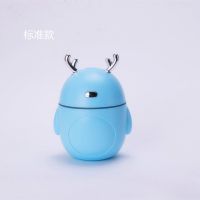 加湿器家用卧室迷你 学生大雾量香薰精油清新可爱USB可充电款萌鹿 清新蓝 USB标准款+小夜灯+小风扇