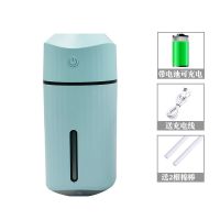 车载加湿器家用卧室汽车用喷雾加香水迷你空气净化器香薰车内车上 蓝色[超静音-大喷雾]充电款