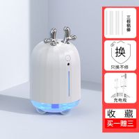 加湿器静音家用卧室空气迷你喷雾保湿香薰车载雾化器大雾量补水仪 珍珠白 小贝+1充电线+1根棉棒+再送2根