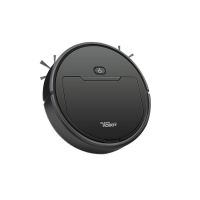 迷你家用扫地机器人充电家用扫吸拖三合一自动清洁机懒人吸尘器 扫吸拖黑色