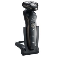 全身水洗4D电动剃须刀刮胡刀胡须刀三刀头胡子刀旋转式充电刮胡刀 1159炫酷黑家用充电线款 标配++理发器