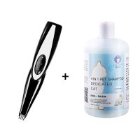 猫咪剃脚毛器脚掌电推剪猫猫狗狗推子猫脚底剪毛宠物修脚剃毛用品 宠物精修黑色+雪貂沐浴露500ml