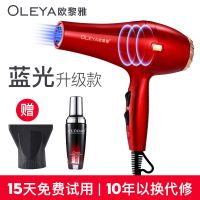 吹风机家用蓝光大功率理发店冷热风不伤发学生宿舍发廊电吹风机筒 中国红【精油套餐】