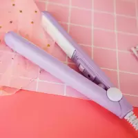 卷发棒两用浪直卷两用夹板直发蛋蛋卷烫发器内扣卷发器不伤发 浅紫色-迷你夹板
