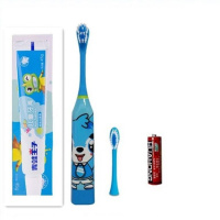 儿童电动牙刷儿童电动牙刷自动牙刷儿童声波震动电动牙刷 两刷头+一支水果牙膏 小灰灰+小恐龙