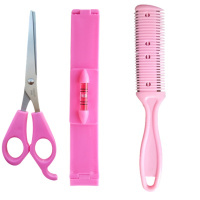 家用美发刘海神器剪刀自己剪头发理发工具水平尺削发打薄牙剪套装 强烈推荐:水平尺+平剪+削发器