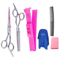 理发剪刀平剪牙剪打薄剪刘海剪发神器女自己剪头发美发工具套装 经典:平+牙+刘海器+围布送梳子海绵