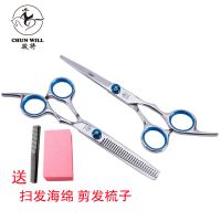 理发美发剪刀平剪牙剪碎发打薄剪刘海神器家用儿童剪头发剪子工具 推荐升级款:平+牙送:海绵-剪发梳