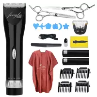 [送双剪]理发器电推剪成人电推子儿童剃头刀婴儿剪发理发器 黑色[标配+双钢剪+刀头+电池]