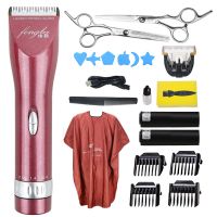 [送双剪]理发器电推剪成人电推子儿童剃头刀婴儿剪发理发器 酒红[标配+双钢剪+刀头+电池]