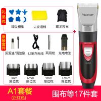 理发器电推剪剃头刀电动推子成人儿童婴儿家用充电理发工具 (红色02款) A3:双钢剪+备用刀头等21件套