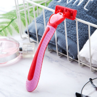 手动刮毛刀腋毛私处腋下全身女士专用脱毛器女用剃毛刀毛刮腿毛 粉色1刀架1刀头(配收纳盒)