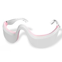 眼部按摩仪去黑眼圈去眼袋神器眼部按摩器眼睛疲劳热敷美眼仪 美杜莎系列美眼仪【蜜桃粉】 凝胶贴+眼霜