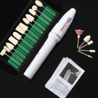 美甲电动打磨机迷你笔式电池打磨器去角质死皮老茧手指甲脚趾工具 打磨器+12支羊毛抛光头(不含电池)