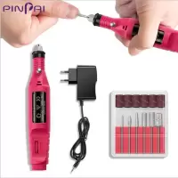 美甲打磨机去死皮打磨抛光笔试磨甲器 迷你电动美甲工具打磨机 [升级版]红色打磨机(动力大)
