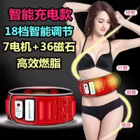 懒人减肚子大腿神器抖抖机运动健身器材减脂家用户外甩脂机 魅动红[充电款]8800倍+7电机