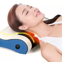正品按摩枕颈椎按摩器多功能全身靠垫颈部腰部背部家用 经典版(一键启动版)