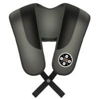 颈肩捶打按摩器多功能按摩披肩颈部腰部肩膀部颈椎按摩器仪 黑-99种模式+20档力度+液晶数显