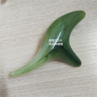 蜜蜡淋巴按摩器三角雀足部点穴器按摩棒足疗按摩锥点穴棒 绿色1个