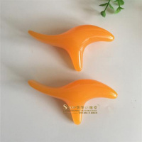 蜜蜡淋巴按摩器三角雀足部点穴器按摩棒足疗按摩锥点穴棒 黄色2个