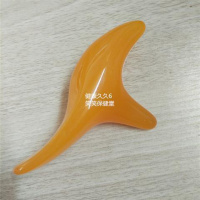 蜜蜡淋巴按摩器三角雀足部点穴器按摩棒足疗按摩锥点穴棒 黄色1个