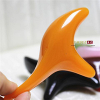 三角雀脚底腿部穴位按摩器大号蜜蜡脚部足疗按摩椎拨筋棒点穴棒 黄色