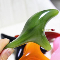 三角雀脚底腿部穴位按摩器大号蜜蜡脚部足疗按摩椎拨筋棒点穴棒 绿色