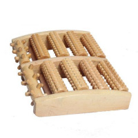 家用脚底足底按摩器按摩鞋足疗机按摩穴位磨脚器指压板足底按摩垫 木质滚轮特价款