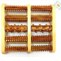 家用脚底足底按摩器按摩鞋足疗机按摩穴位磨脚器指压板足底按摩垫 木质刺激按摩款