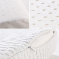 泰国乳胶枕头芯成人枕头枕芯套装护颈椎枕按摩枕儿童乳胶枕 天丝棉枕套(不含枕芯)