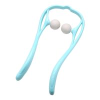 颈椎按摩器手动家用手持式揉捏不求人按摩夹颈部按摩器夹脖子肩颈 蓝色