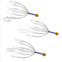 八爪鱼头部按摩器经络刷家用抓头皮神器止痒痒挠穴位铁丝爪按摩爪 拍1发3个