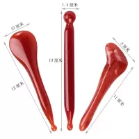 按摩爪子头部按摩器点穴全身按摩爪八爪五爪挠痒痒器抓头拨筋棒 玛瑙红3件套