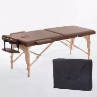 多功能床折叠便携式家用按摩床推拿床火疗理疗纹绣纹身床手提 咖啡色70宽配件齐全+背包送床罩