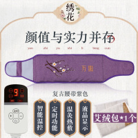 电加热盐袋艾海盐粗盐热敷包天然大粒艾灸暖宫包理疗热敷盐包 刺绣【长护腰紫色+1个艾绒包】