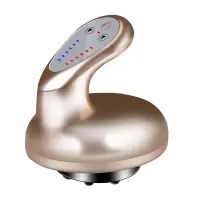 家用充电电动刮痧仪器拔罐按摩仪经络疏通仪器淋巴排毒吸痧仪机器 （特价款）金色【插电款】+送礼品