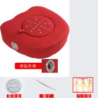 艾灸仪家用坐灸仪熏蒸坐盆全身坐垫家庭式妇科臀部艾灸家用仪 红色 送隔姜盘+镊子+图