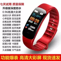 【彩屏显示+三年保修】智能手环男女血压心率计步器防水运动 S1红色（温度显示多功能中文防水版） 标配+现金红包+一年保修