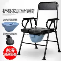 手动轮椅折叠轻便便携旅行免充气老人轮椅超轻残疾人代步车手推车 黑色带便桶无轮子