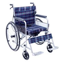 轮椅折叠轻便老人手动全躺带坐便老年残疾人瘫痪病人代步手推车 普通经典款 黑色牛津布