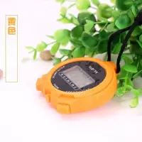 XL011运动秒表计时器 时尚大屏日期时间闹铃键身教练体育老师学生 黄色 秒表