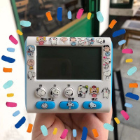 [新款史努比可静音]网红ins学生做题倒计时器学习闹钟定时 蓝色[时钟/闹钟/计时/可静音] 送2节电池+史努比贴纸1张