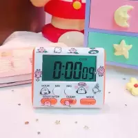 【新款史努比可静音】网红ins学生做题倒计时器学习闹钟定时 橙色【时钟/闹钟/计时/可静音】 送2节电池+史努比贴纸1张