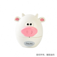 抖音同款定时器提醒厨房倒计时器家用时间管理钟表闹钟吸式机械式 卡通机械计时器-小牛白色