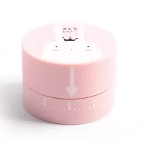 抖音同款定时器提醒厨房倒计时器家用时间管理钟表闹钟吸式机械式 卡通机械计时器-粉色萌萌兔