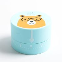 抖音同款定时器提醒厨房倒计时器家用时间管理钟表闹钟吸式机械式 卡通机械计时器-绿色眼睛熊