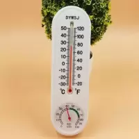 温度计家用室内婴儿房蔬菜大棚鸡舍大棚温度计湿度计 [发2件] 卡通长条款